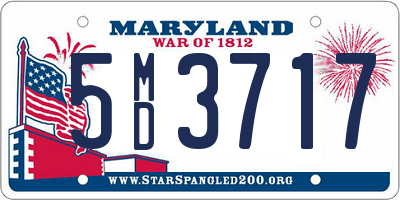 MD license plate 5MD3717