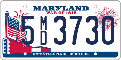 MD license plate 5MD3730