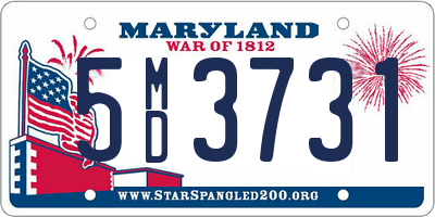 MD license plate 5MD3731