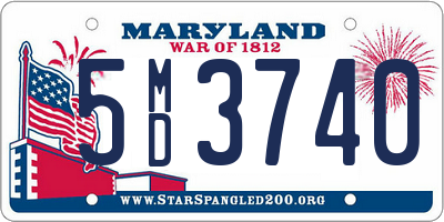 MD license plate 5MD3740