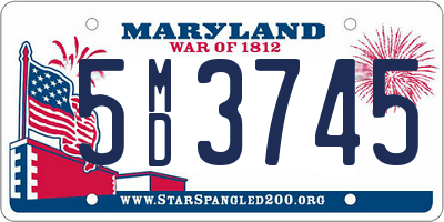 MD license plate 5MD3745