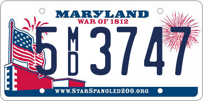 MD license plate 5MD3747