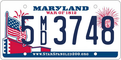 MD license plate 5MD3748