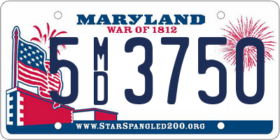 MD license plate 5MD3750