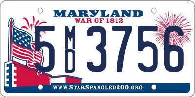 MD license plate 5MD3756