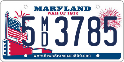MD license plate 5MD3785