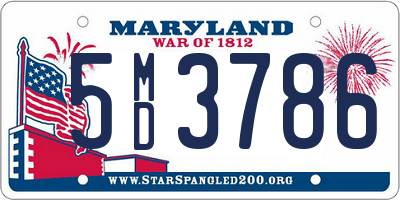 MD license plate 5MD3786