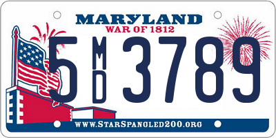 MD license plate 5MD3789