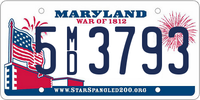 MD license plate 5MD3793