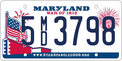 MD license plate 5MD3798