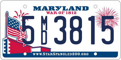 MD license plate 5MD3815