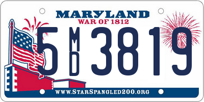 MD license plate 5MD3819