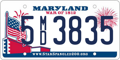 MD license plate 5MD3835