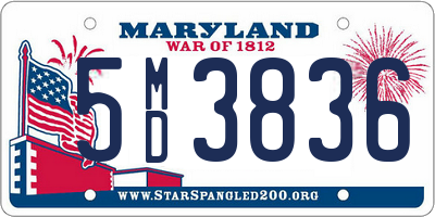 MD license plate 5MD3836