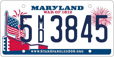 MD license plate 5MD3845