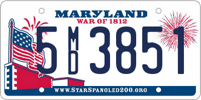 MD license plate 5MD3851