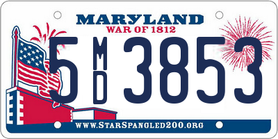 MD license plate 5MD3853