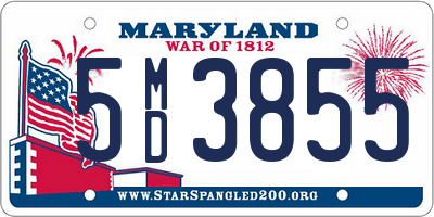 MD license plate 5MD3855