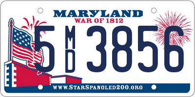 MD license plate 5MD3856