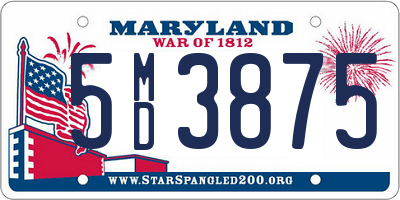 MD license plate 5MD3875