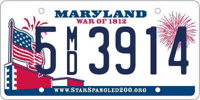 MD license plate 5MD3914