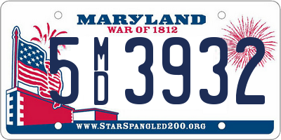 MD license plate 5MD3932