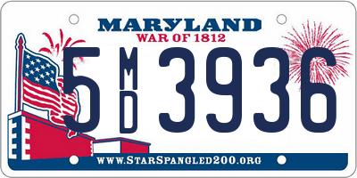 MD license plate 5MD3936