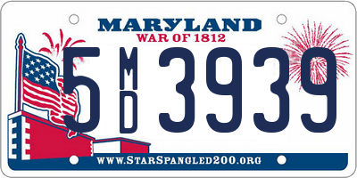 MD license plate 5MD3939