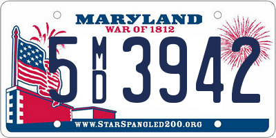 MD license plate 5MD3942