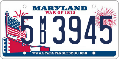 MD license plate 5MD3945