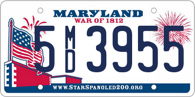 MD license plate 5MD3955