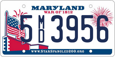 MD license plate 5MD3956