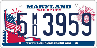 MD license plate 5MD3959