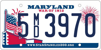 MD license plate 5MD3970