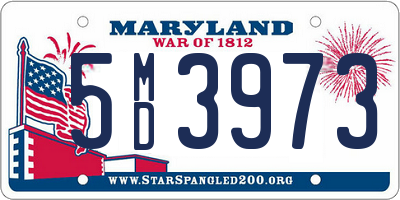 MD license plate 5MD3973