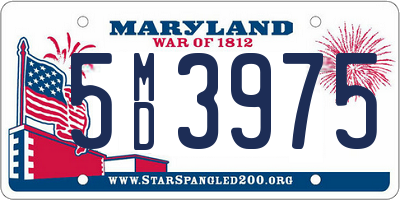 MD license plate 5MD3975