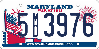 MD license plate 5MD3976