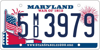 MD license plate 5MD3979