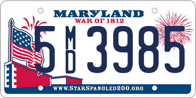 MD license plate 5MD3985