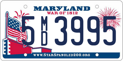 MD license plate 5MD3995