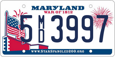 MD license plate 5MD3997