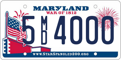 MD license plate 5MD4000