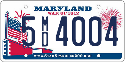 MD license plate 5MD4004