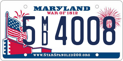 MD license plate 5MD4008