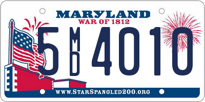 MD license plate 5MD4010