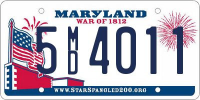 MD license plate 5MD4011