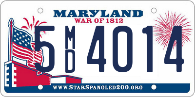 MD license plate 5MD4014