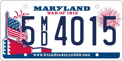 MD license plate 5MD4015