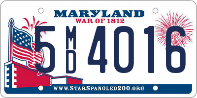 MD license plate 5MD4016