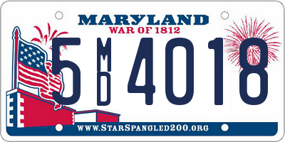 MD license plate 5MD4018